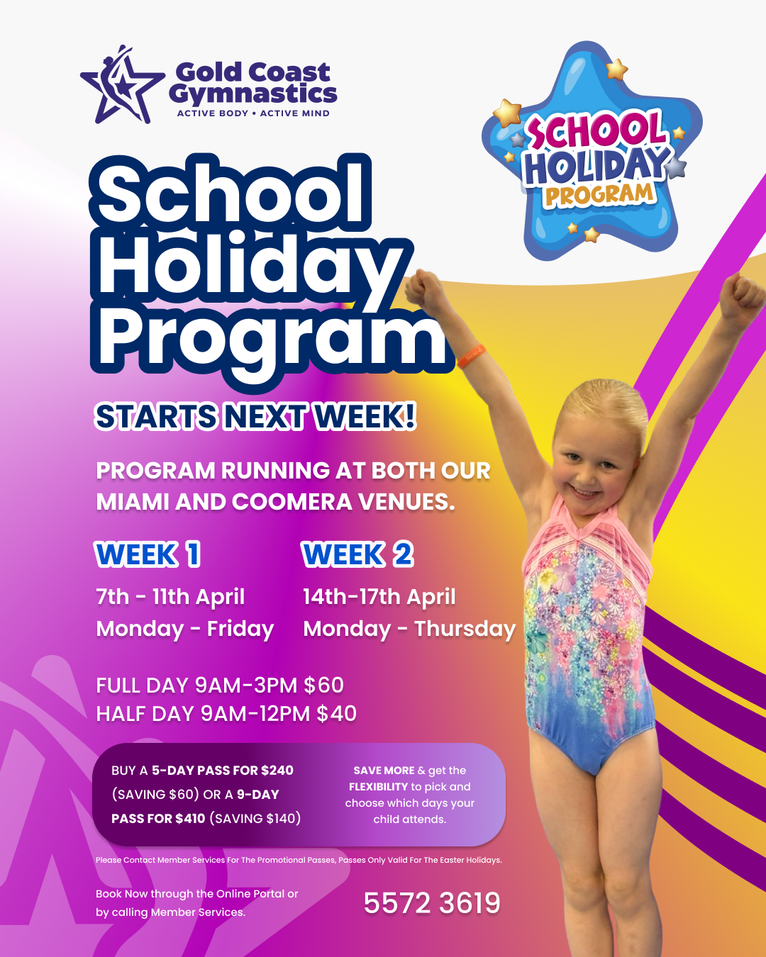 Reminder: School Holiday Program Starts Next Week!